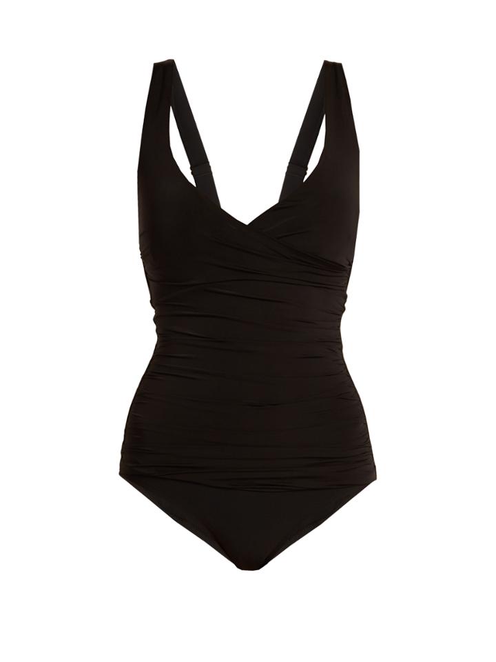Heidi Klein Body D-g V-neck Ruched Swimsuit