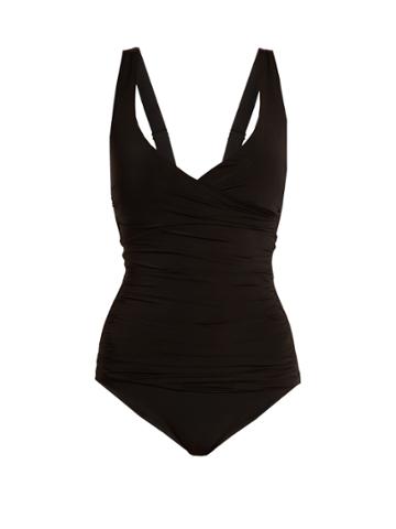 Heidi Klein Body D-g V-neck Ruched Swimsuit