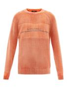 A-cold-wall* - Dialogue Logo-print Cotton-blend Sweater - Mens - Orange