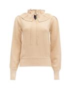 Matchesfashion.com Marc Jacobs Runway - Ruffled Tie-neck Sweater - Womens - Gold