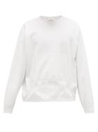 Matchesfashion.com Sasquatchfabrix - Curved-hem Cotton-jersey Sweatshirt - Mens - White