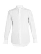 Matchesfashion.com Finamore 1925 - Napoli Spread Collar Cotton Poplin Shirt - Mens - White