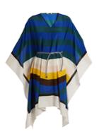 Fendi Wave-print Silk Kaftan