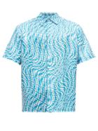 Fendi - Ff Vertigo-print Silk-twill Shirt - Mens - Blue Multi