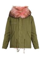 Mr & Mrs Italy Fur-lined Canvas Short Parka