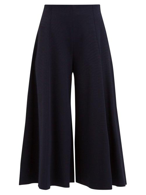 Matchesfashion.com The Row - Mildro High Rise Wide Leg Culottes - Womens - Navy