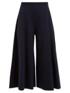 Matchesfashion.com The Row - Mildro High Rise Wide Leg Culottes - Womens - Navy
