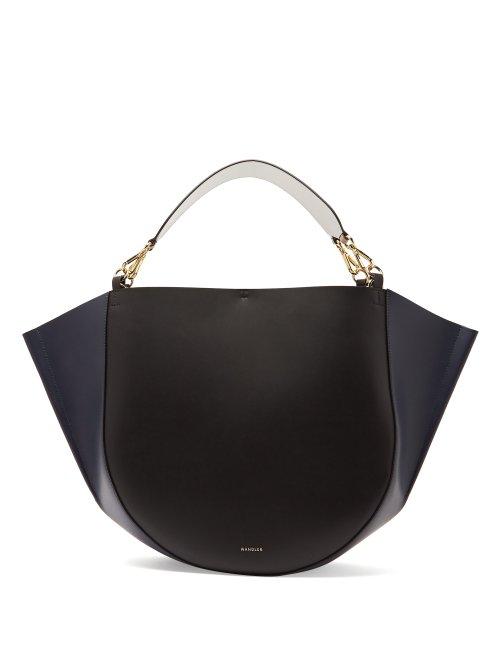Matchesfashion.com Wandler - Mia Bicolour Leather Tote - Womens - Black Blue