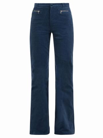 Matchesfashion.com A.p.c. - Newport Corduroy Straight Leg Jeans - Womens - Blue