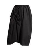 Simone Rocha Knotted Gathered Cotton-poplin Midi Skirt