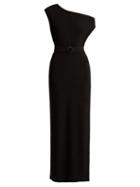 Matchesfashion.com Norma Kamali - Round Neck Jersey Dress - Womens - Black