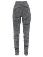 Dolce & Gabbana - High-rise Sequinned Lam-jersey Leggings - Womens - Silver