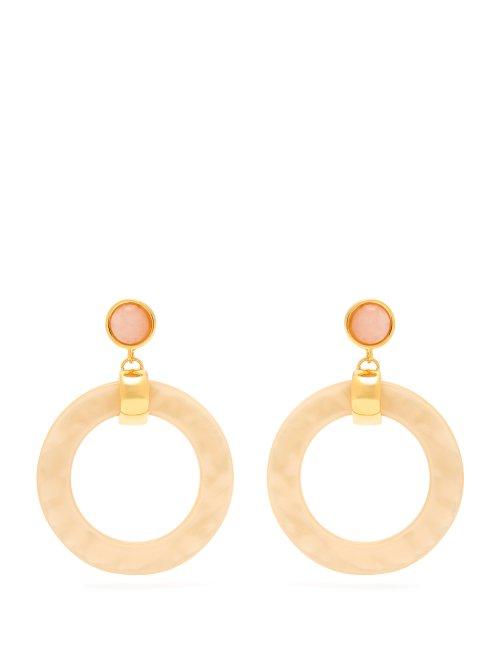Matchesfashion.com Lizzie Fortunato - Sun Bleached Hoop Earrings - Womens - White