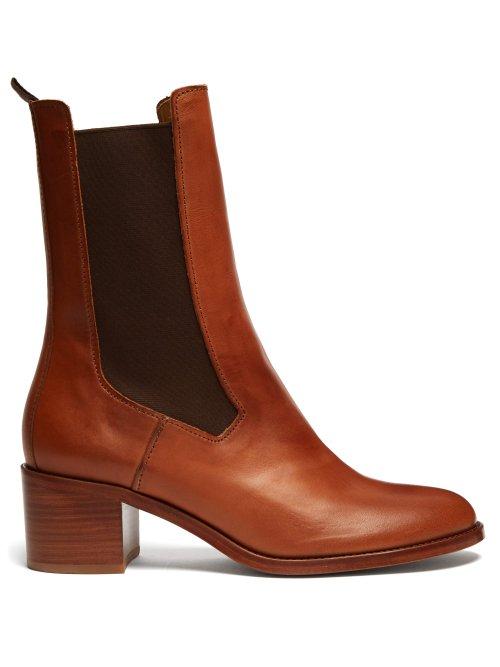 Matchesfashion.com A.p.c. - Nicole Leather Chelsea Boots - Womens - Tan