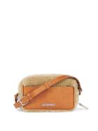 Jacquemus - Baneto Small Faux-shearling & Suede Cross-body Bag - Womens - Beige