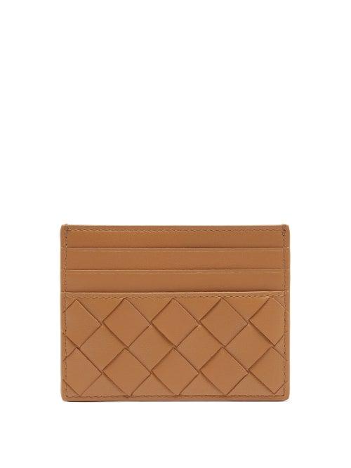 Bottega Veneta - Intrecciato Leather Cardholder - Womens - Tan