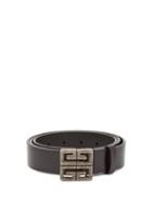 Matchesfashion.com Givenchy - Logo Buckle Leather Belt - Mens - Black