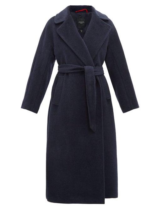 Matchesfashion.com Weekend Max Mara - Corona Coat - Womens - Navy