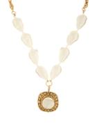 Matchesfashion.com Marine Serre - Faux Pearl-embellished Necklace - Womens - Pearl