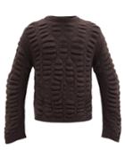 Matchesfashion.com Rick Owens - Perforated Sweater - Mens - Brown
