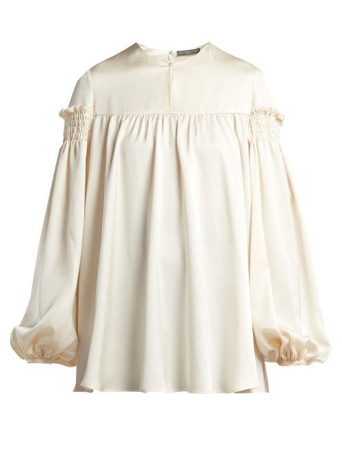 Matchesfashion.com Alexander Mcqueen - Silk Blouse - Womens - Ivory