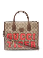 Gucci - Tiger-logo Gg-supreme Canvas Tote Bag - Womens - Beige Multi