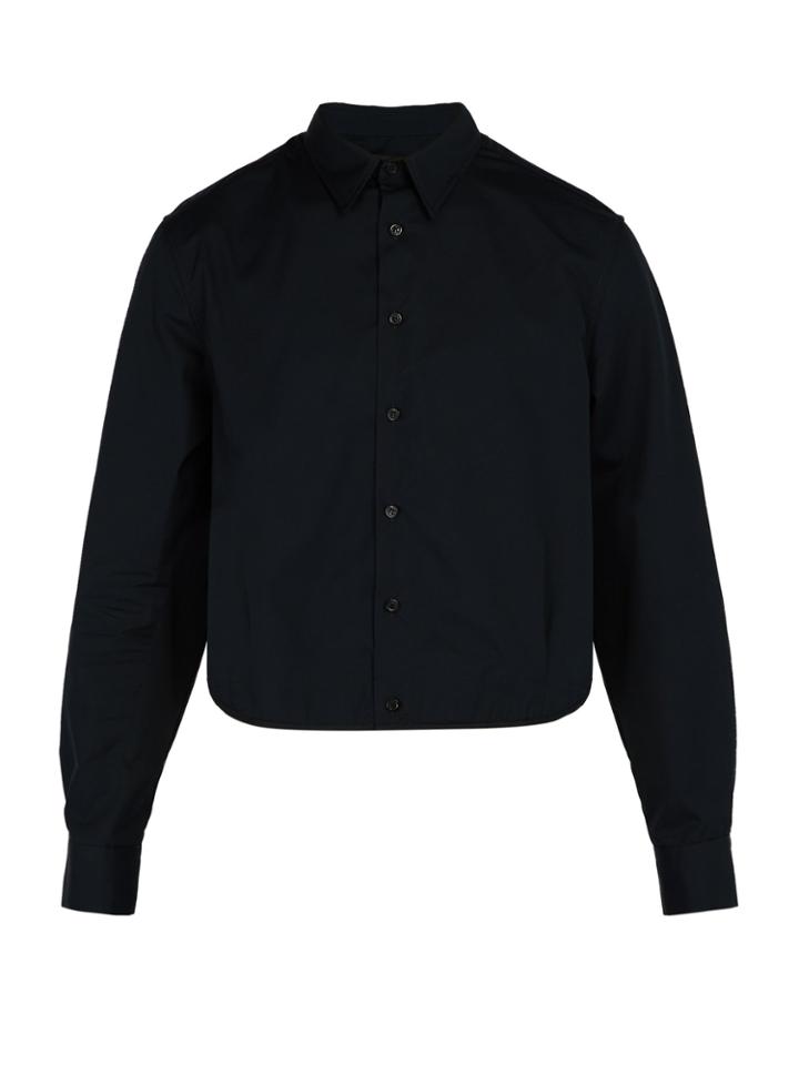 Raf Simons Cropped Cotton-poplin Shirt