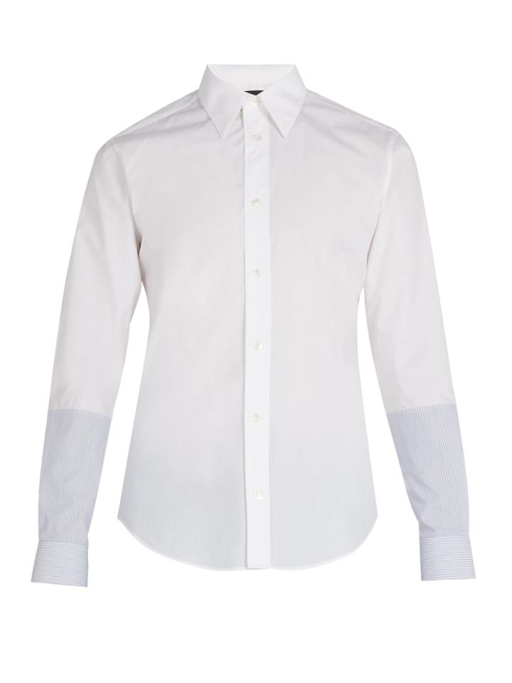 Stella Mccartney Simon Contrast-panel Cotton Shirt