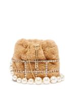 Rosantica - Poppy Faux-fur Cage Handbag - Womens - Brown Multi