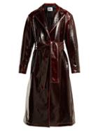 Matchesfashion.com Msgm - Crinkle Effect Vinyl Coat - Womens - Burgundy