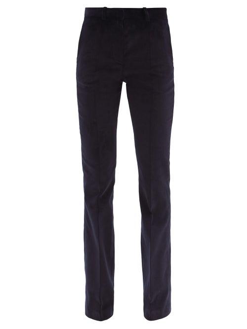 Matchesfashion.com Pallas Paris - Hubble High-rise Cotton-needlecord Trousers - Womens - Navy