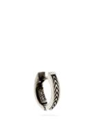 Matchesfashion.com Emanuele Bicocchi - Chevron-engraved Sterling-silver Single Earring - Mens - Silver