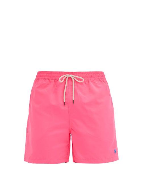 Matchesfashion.com Polo Ralph Lauren - Traveler Logo-embroidered Swimshorts - Mens - Pink