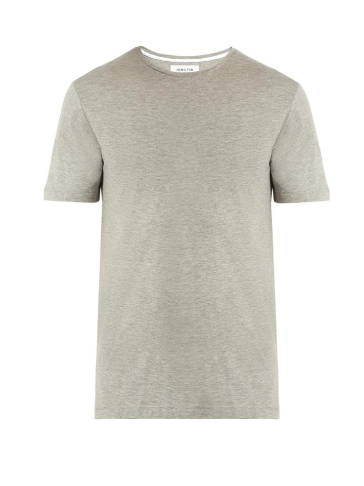 Hamilton And Hare Haymaker Crew-neck Cotton-blend T-shirt