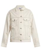 Matchesfashion.com Msgm - Oversized Denim Jacket - Womens - White