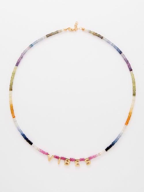 Roxanne First - The Good Vibes Sapphire & 14kt Gold Necklace - Womens - Multi