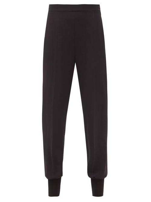 Stella Mccartney - Julia Elasticated-cuff Cady Trousers - Womens - Black