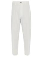 Matchesfashion.com Ann Demeulemeester - Achilles High Rise Cotton Jacquard Trousers - Mens - White