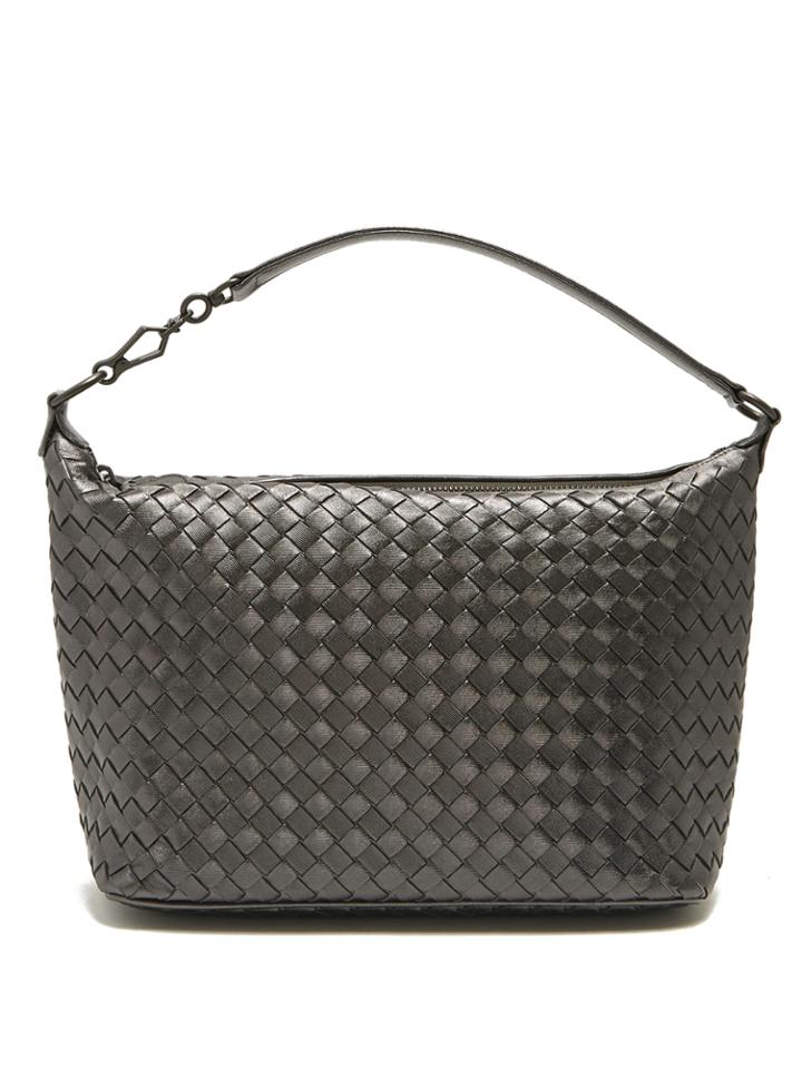 Bottega Veneta Banana Intrecciato Leather Shoulder Bag