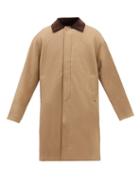 Another Aspect - Corduroy-collar Deadstock Wool-blend Coat - Mens - Beige