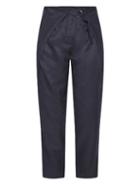 Tibi Cupro Piquet Cropped Trousers