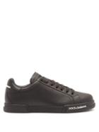 Matchesfashion.com Dolce & Gabbana - Logo-midsole Leather Trainers - Mens - Black