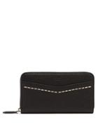 Fendi Zip-around Saffiano Leather Wallet