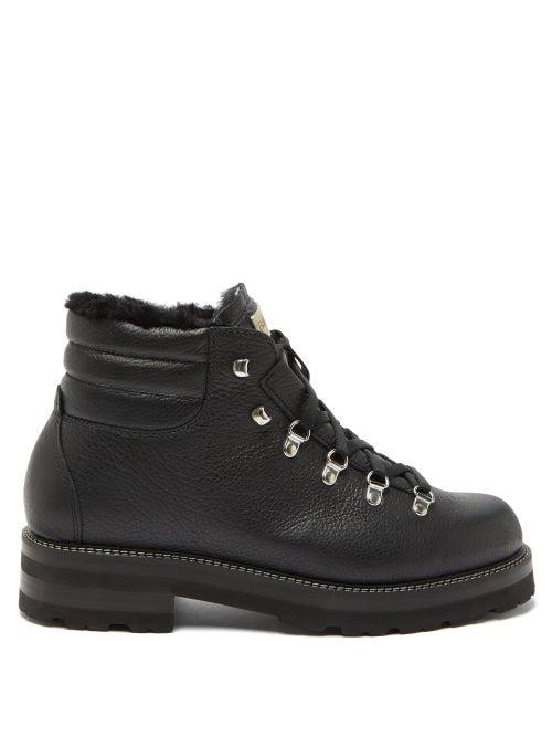 Matchesfashion.com Montelliana - Tom Shearling Lined Lace Up Leather Boots - Mens - Black