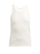 Matchesfashion.com Helmut Lang - Ribbed Cotton Tank Top - Womens - Ivory