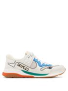 Matchesfashion.com Gucci - Ultrapace Distressed Leather And Suede Trainers - Mens - White