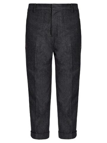 Yohji Yamamoto Regulation Dropped-crotch Cropped Jeans