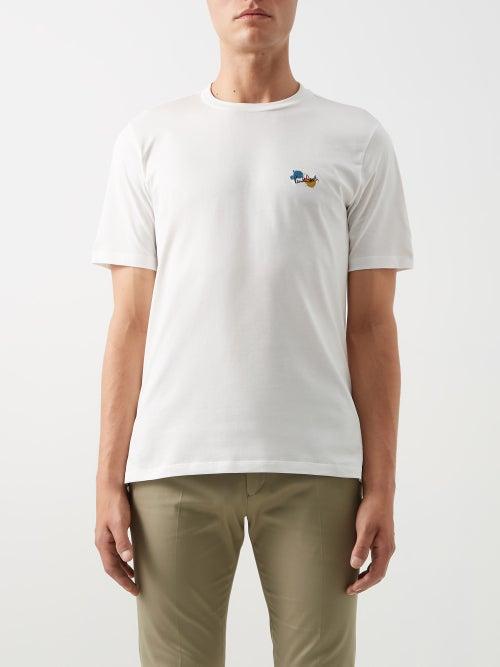 Paul Smith - Splatter Logo Cotton-jersey T-shirt - Mens - White