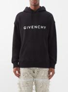 Givenchy - Logo-print Cotton-jersey Hoodie - Mens - Black