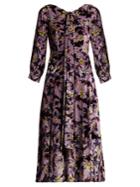 Erdem Zelena Astaire-print Velvet Gown